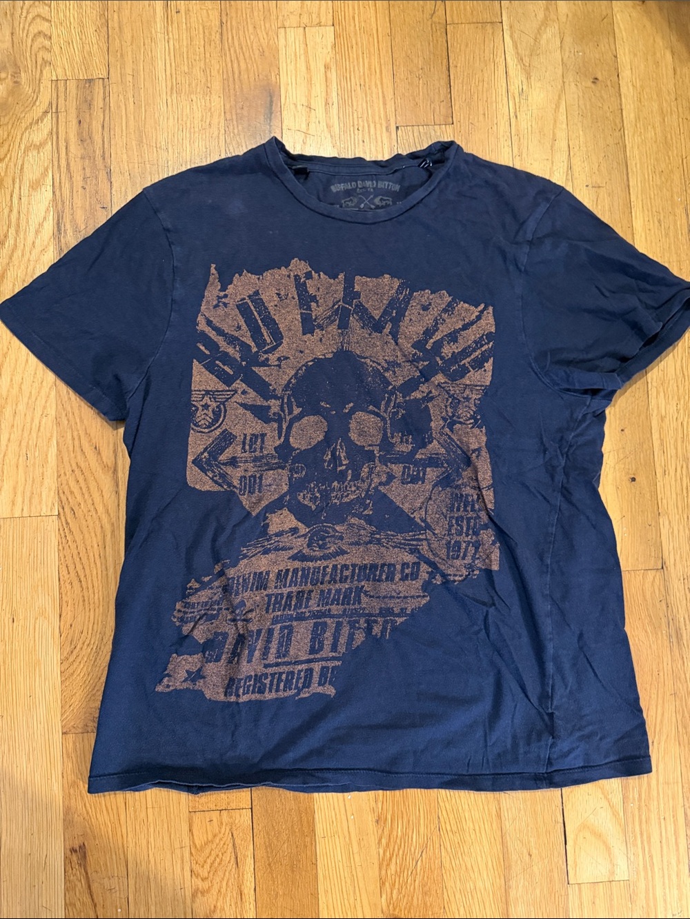 Men's Navy Graphic Skull T-Shirt